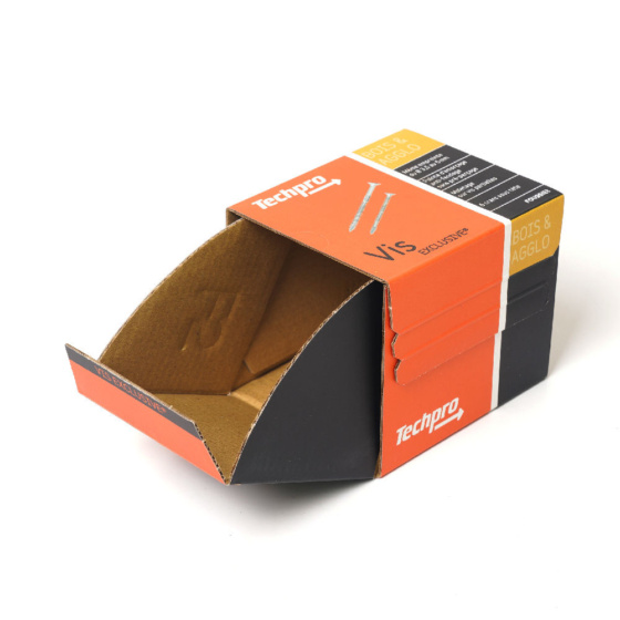 Custom Corrugated Board Boxes With CMYK UV Matt Lamination For Fasteners Nails Screws