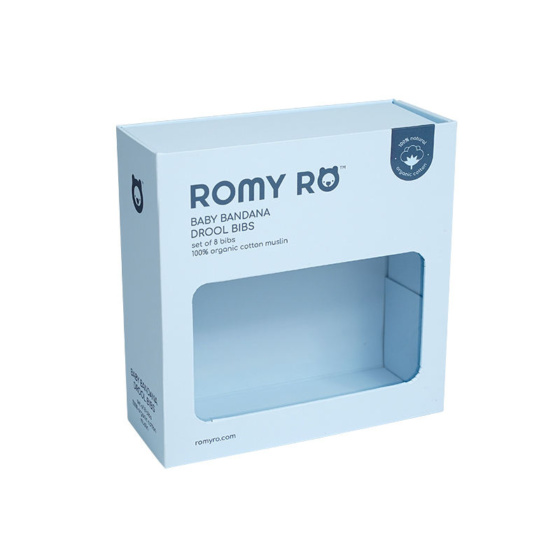 Custom Foldable Magnetic Cardboard Gift Box with Transparent PVC Window Paper Packaging