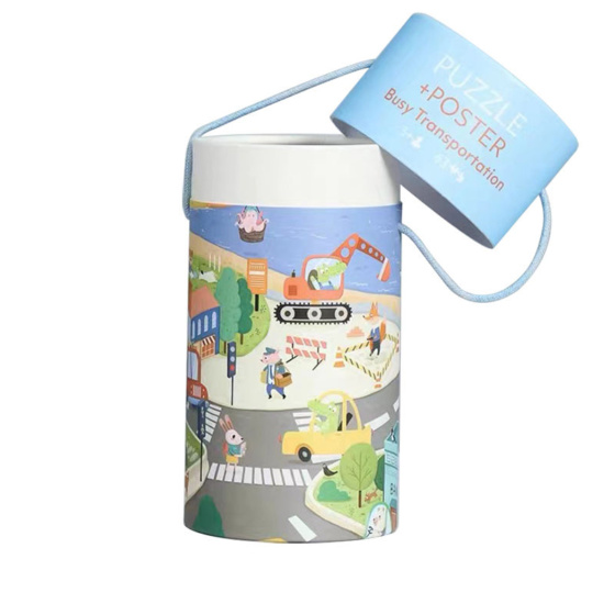 Eco-Friendly Cardboard Tube Box with Coin Slot & Handle | Custom Cylinder Packaging