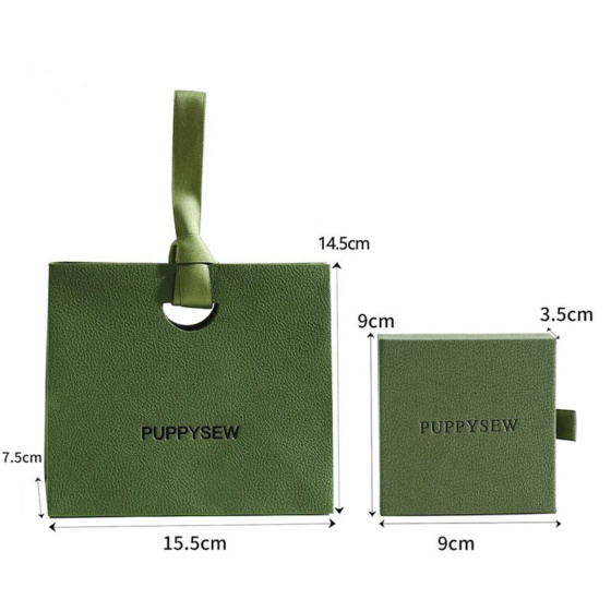 Gift Box with Logo Customization – Drawer Style Jewelry Box & Carry Gift Bag Set