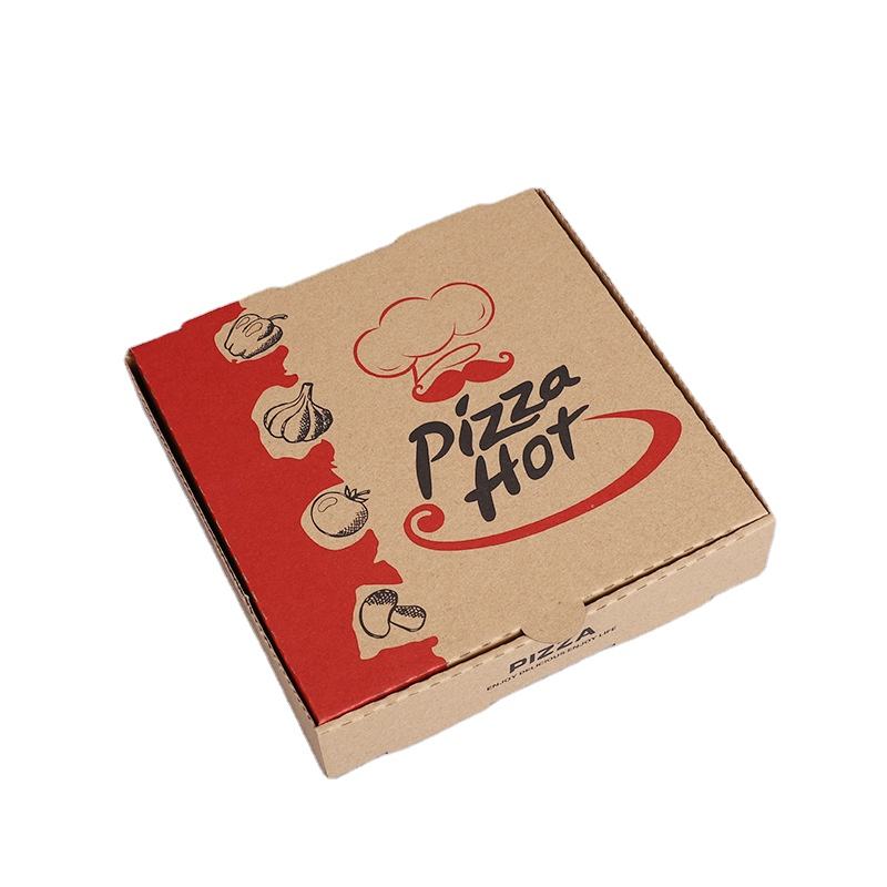 Corrugated Pizza Box Eco Friendly Recycled Food Grade Packaging with Logo Printing