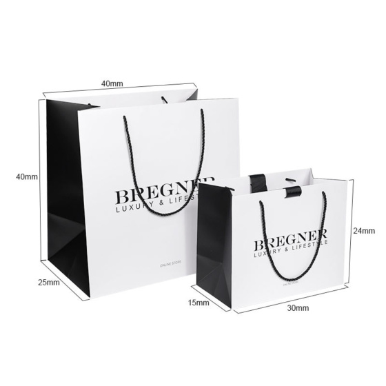 Custom Paper Bag Luxury Kraft Art Reusable Shopping Bag With Handles And Custom Logo