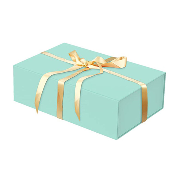 Custom Gift Box Corrugated Shipping Folding Paper Cardboard Gift Packaging Box With Ribbon