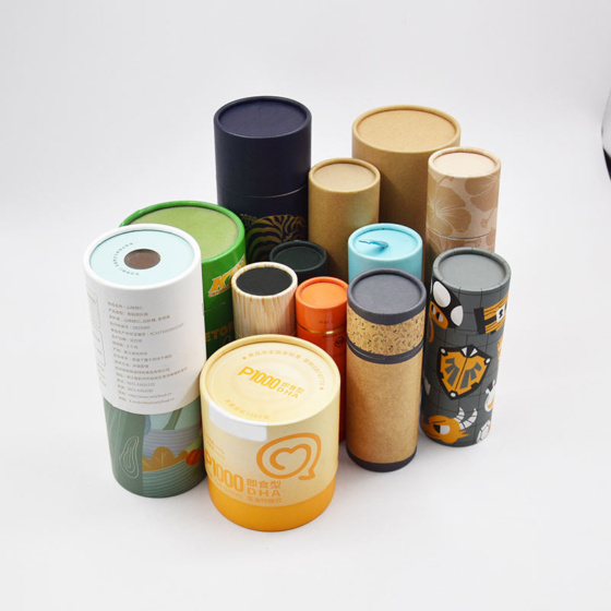 Kraft Cardboard Paper Tube Box New Round Candle Packaging For Various Products