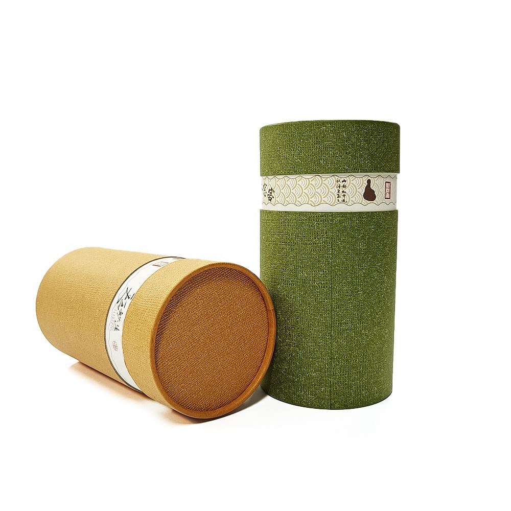 Eco-Friendly Custom Printed Kraft Paper Tube Box for Coffee & Tea Packaging