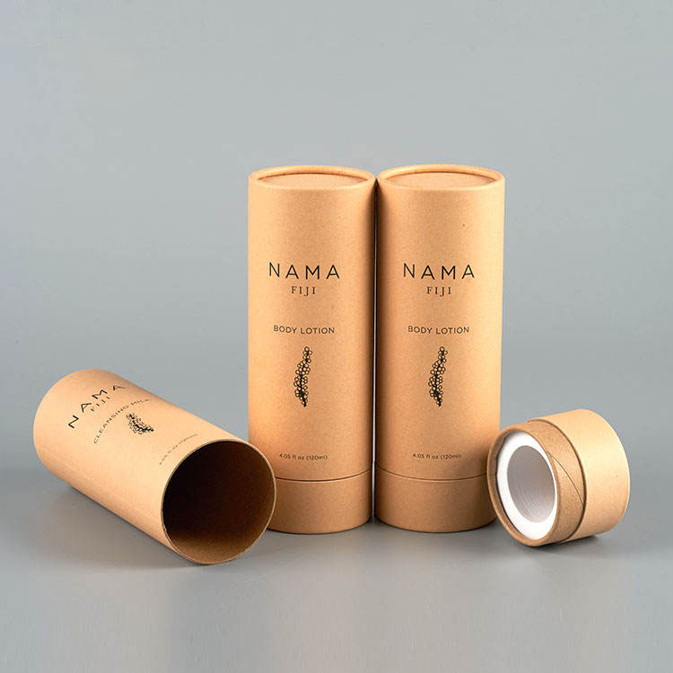 Food Grade Kraft Paper Tube Box Custom Factory Packaging For Candies Nuts Coffee Tea