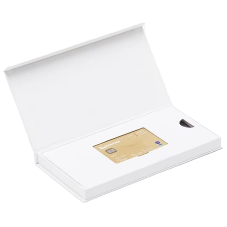 Custom Paper Gift Carton Box Packaging Luxury VIP Card Storage Box Magnetic Closure Gold Foil