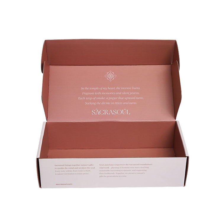Foldable Packaging Box Custom Printed Corrugated Mailer Shipping Box For Jewelry Gift