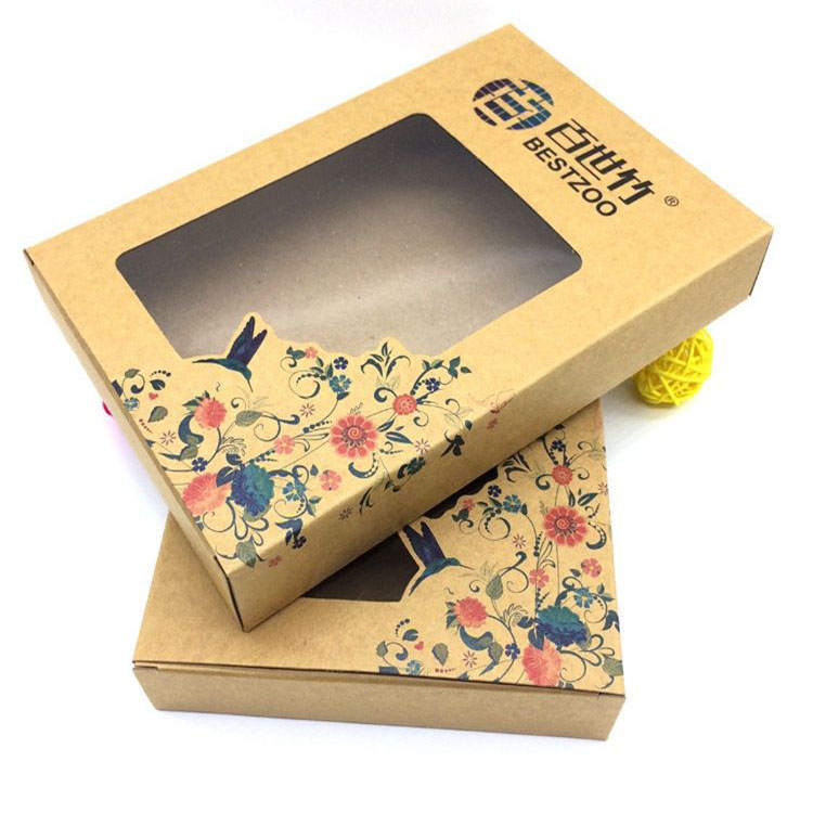 Window Box Packaging Design | Custom Printed Kraft Paper Box With Transparent Window