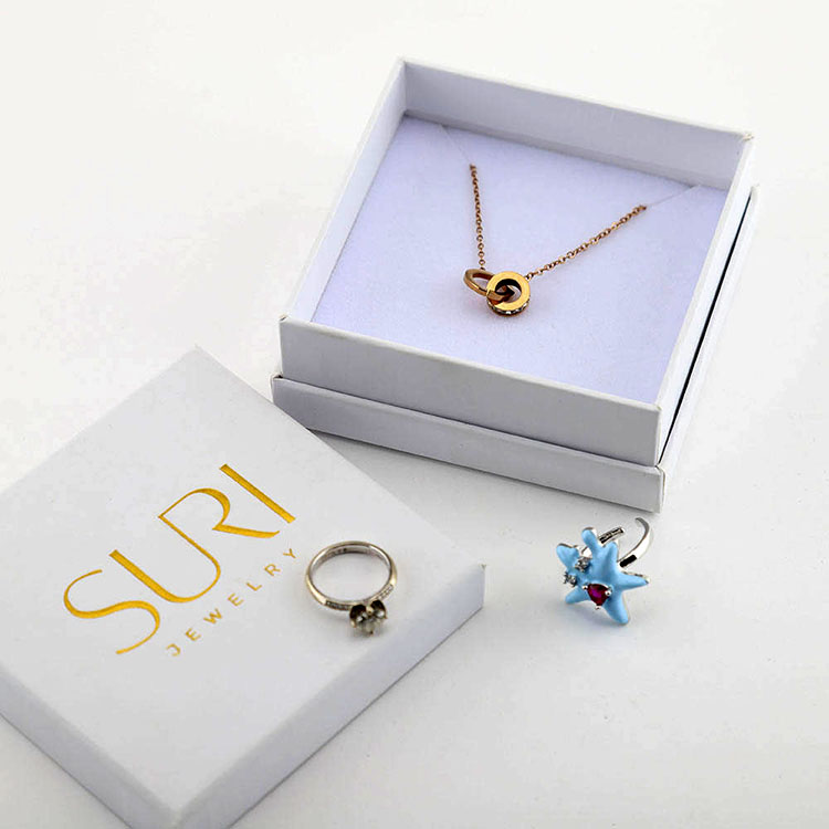 Gift Paper Box Packaging with Lid – Custom Wholesale Cardboard Box for Girls Necklace