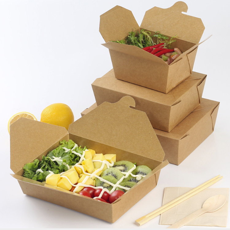 chinese food box delivery food gift box kraft paper food container fast food packing printing paper box