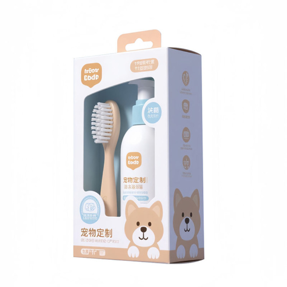 Design Packaging Box Ear Hanging Retail with Transparent View Offset Printing Matt Finish