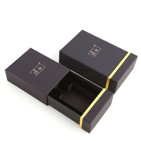 Luxury Hot Stamping Packaging Box Manufacturer - Custom Rigid Drawer Box for Jewelry
