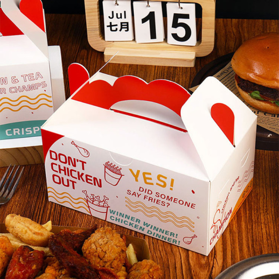 Food Box Packaging Printing Design - Custom Eco-Friendly To-Go Boxes for Fast Food