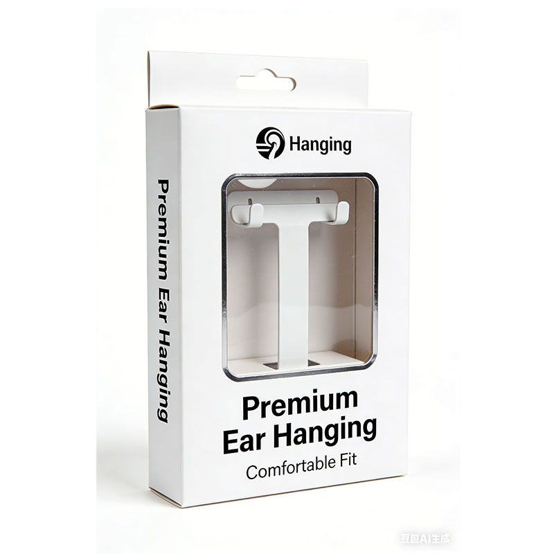 Design Packaging Box Ear Hanging Retail with Transparent View Offset Printing Matt Finish