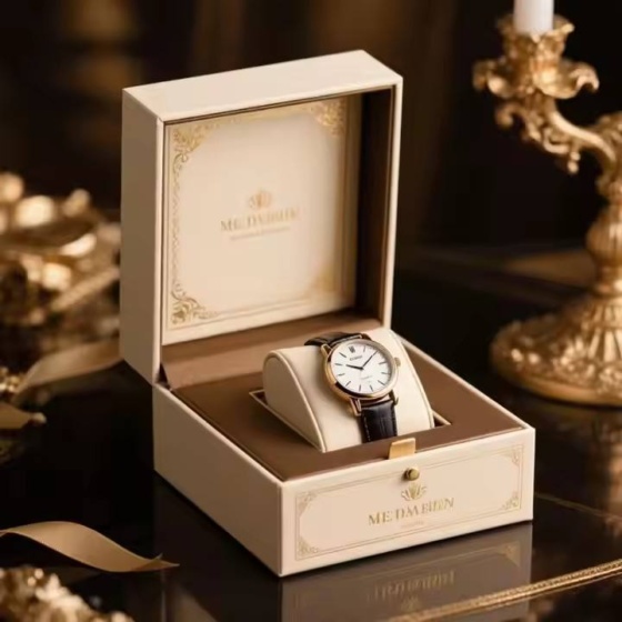 Watch Packaging Box Manufacturer Luxury Magnetic Rigid Cardboard Gift Box for Men Watch Belt Tie Wallet